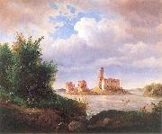 Wojciech Gerson Castle ruins in Trakai near Vilnius. Sweden oil painting artist